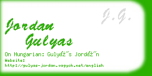 jordan gulyas business card